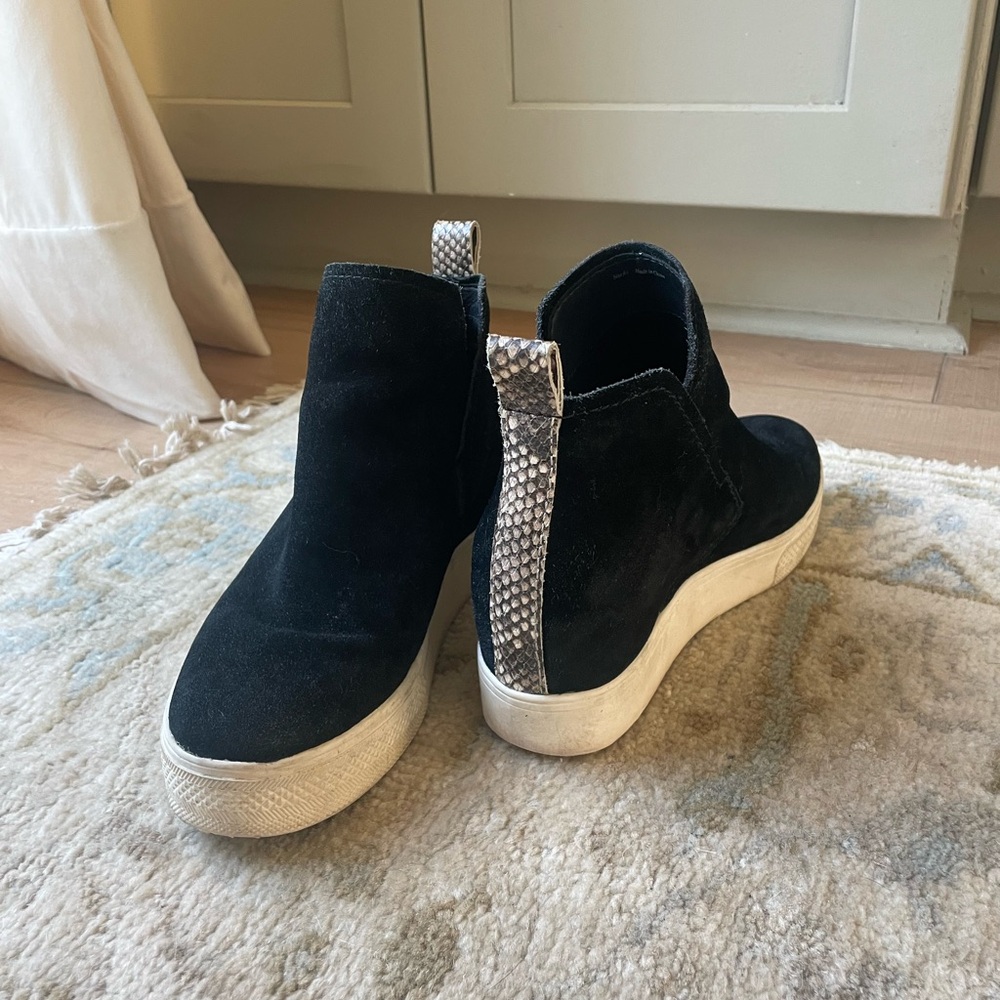 Dolce Vita Black Suede Platform Sneakers